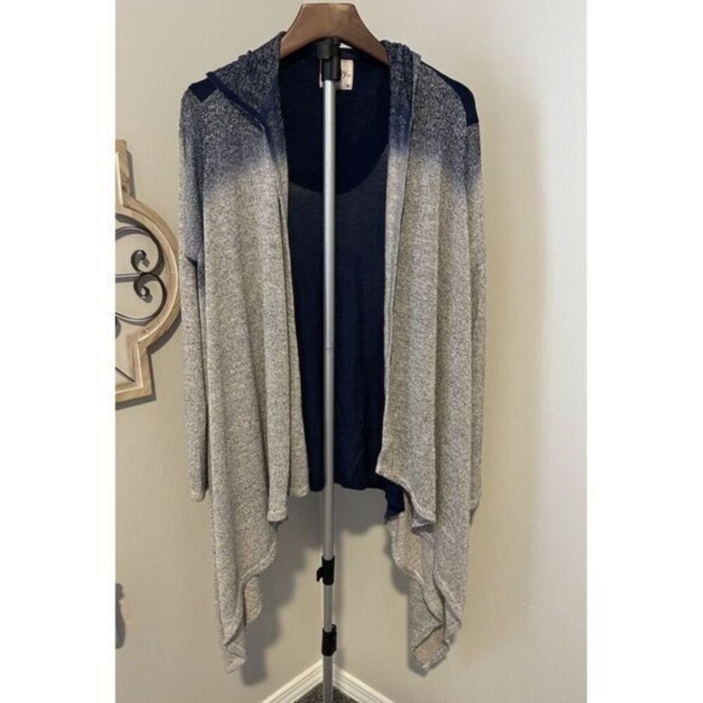 Gypsy‎ 05 Open Front Cardigan Sweater Women's M Blue Gray